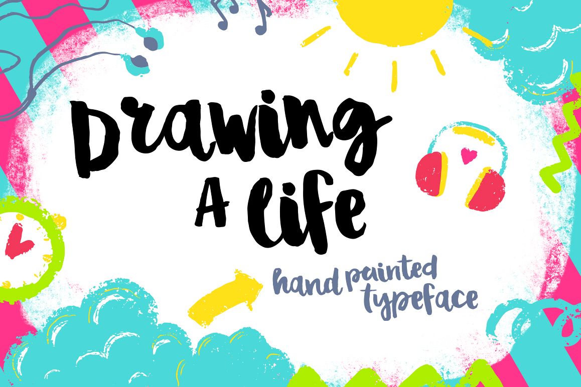 Drawing a Life - Brush Font example image 1