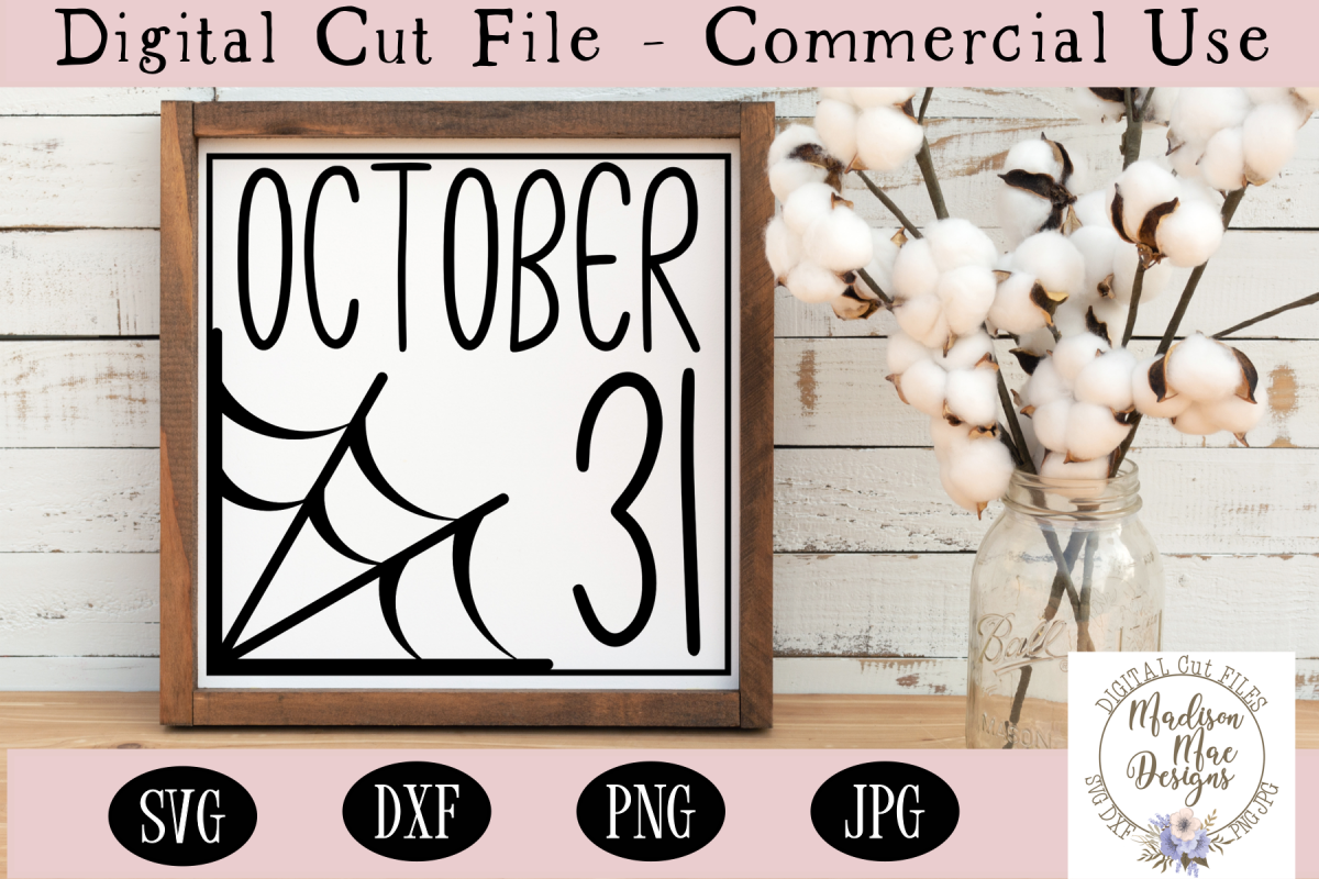 October 31 SVG, Halloween SVG, Cutting File example image 1
