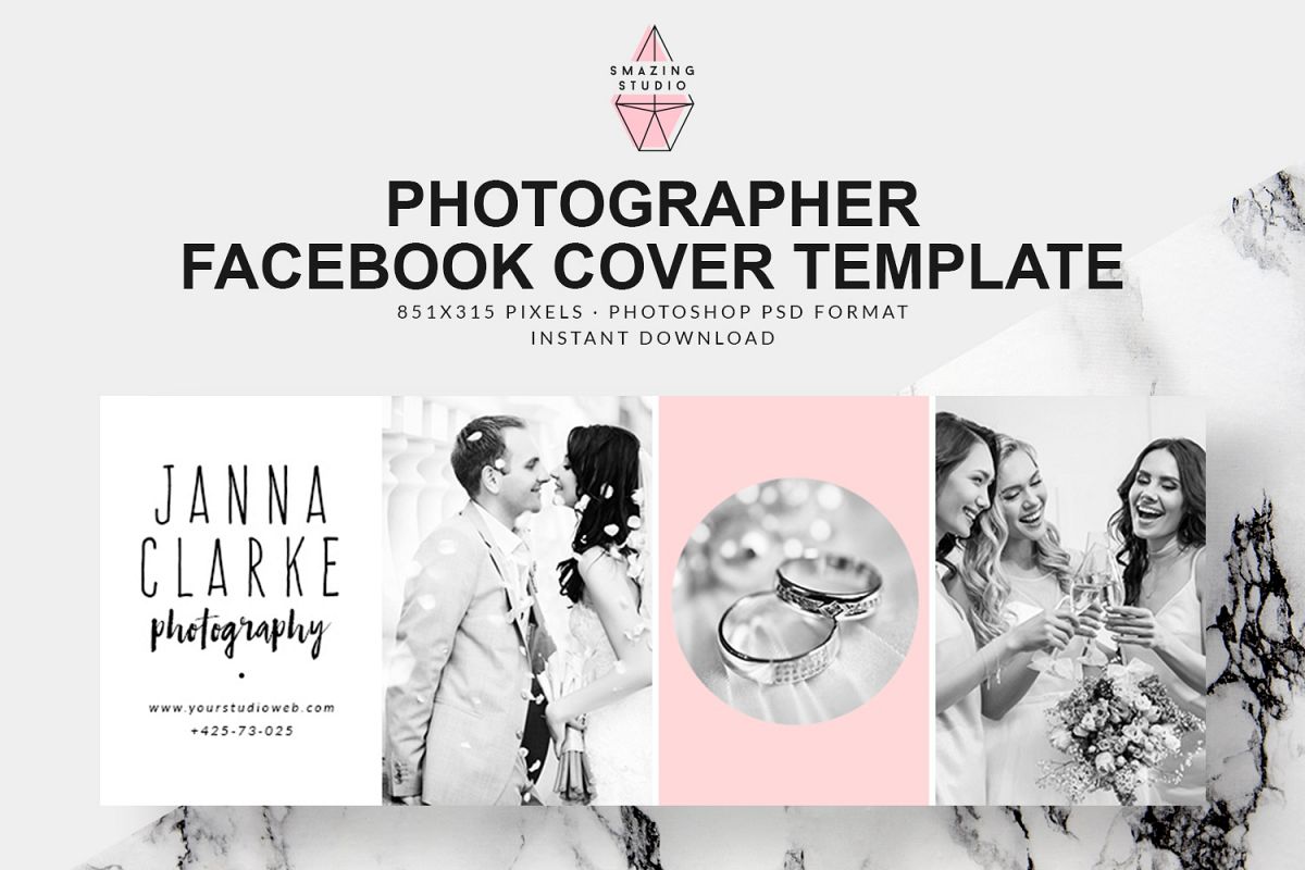 Photographer Facebook Cover Template - FBC011 example image 1