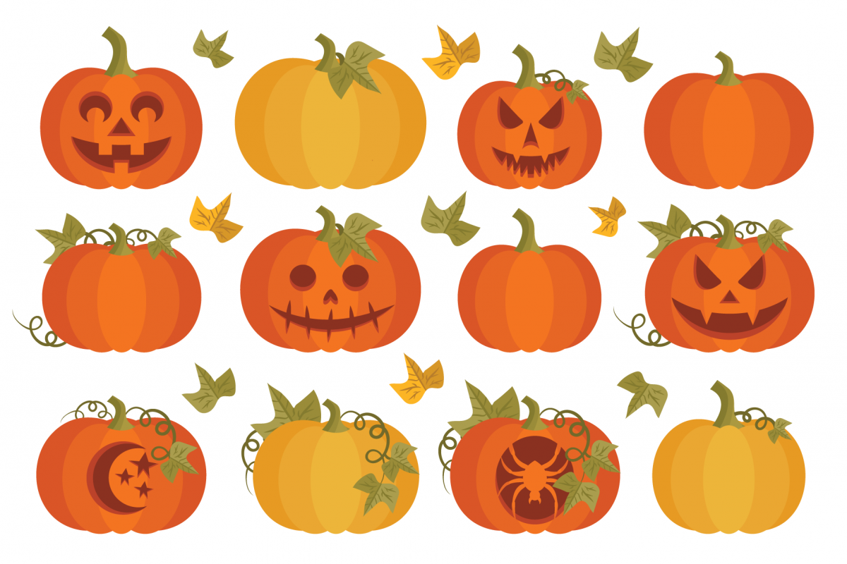 Fall Pumpkins Clip Art Set example image 1