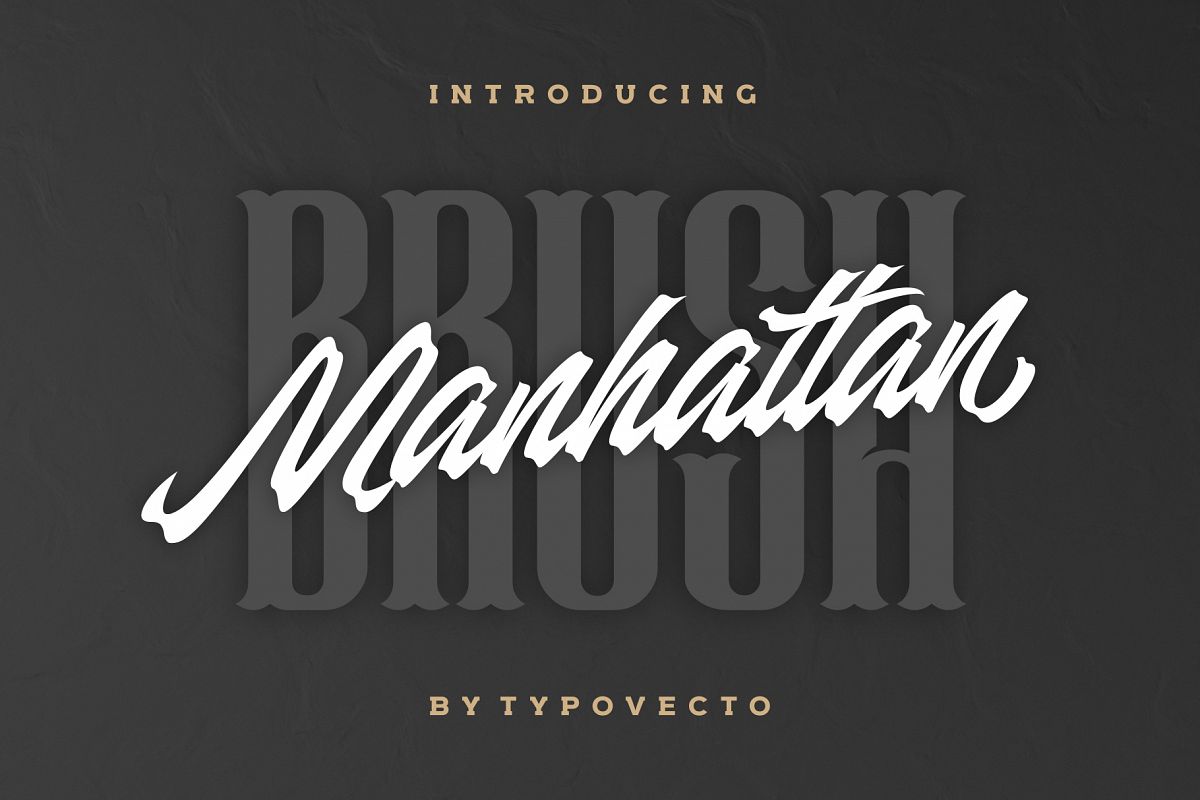 Manhattan Brush - Ink Script Font example image 1