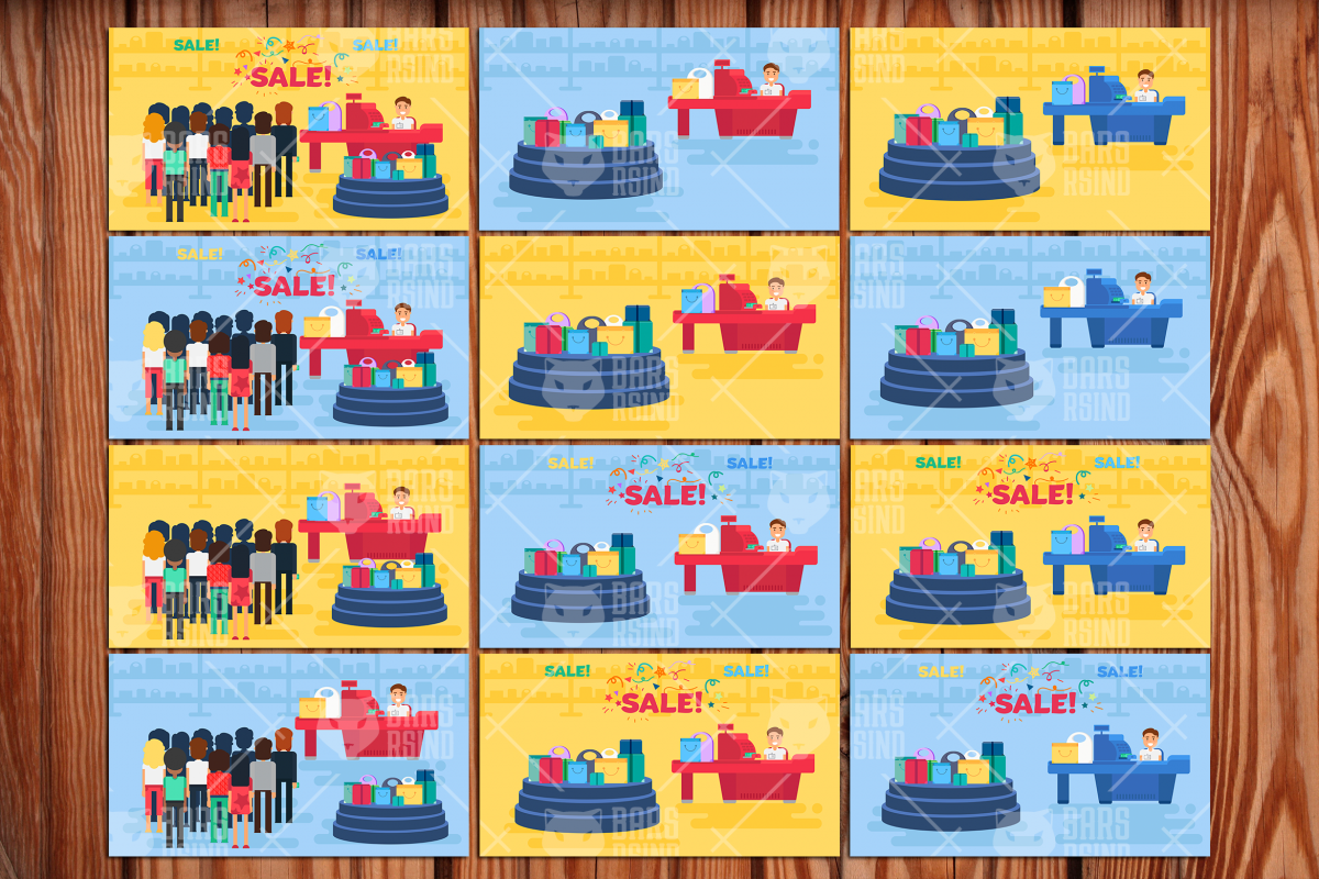 Store Showcase With Crowd example image 1