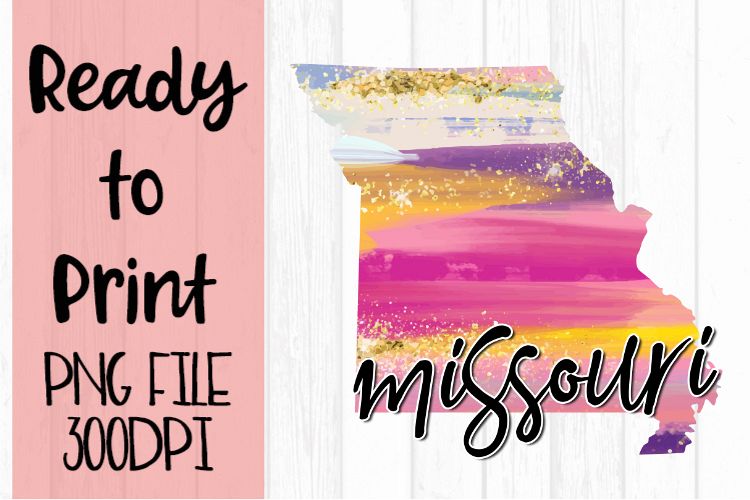 Missouri Painted States Ready to Print example image 1