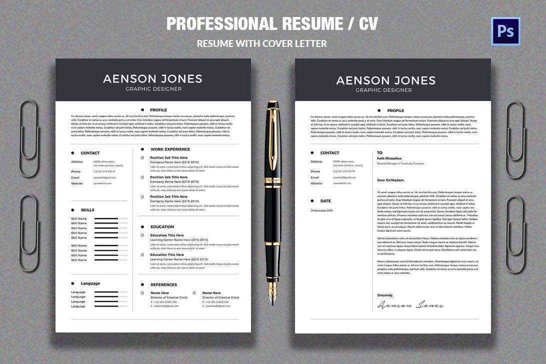 Resume/CV example image 1