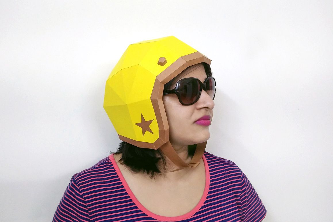 DIY Vintage Helmet - 3d papercrafts example image 1