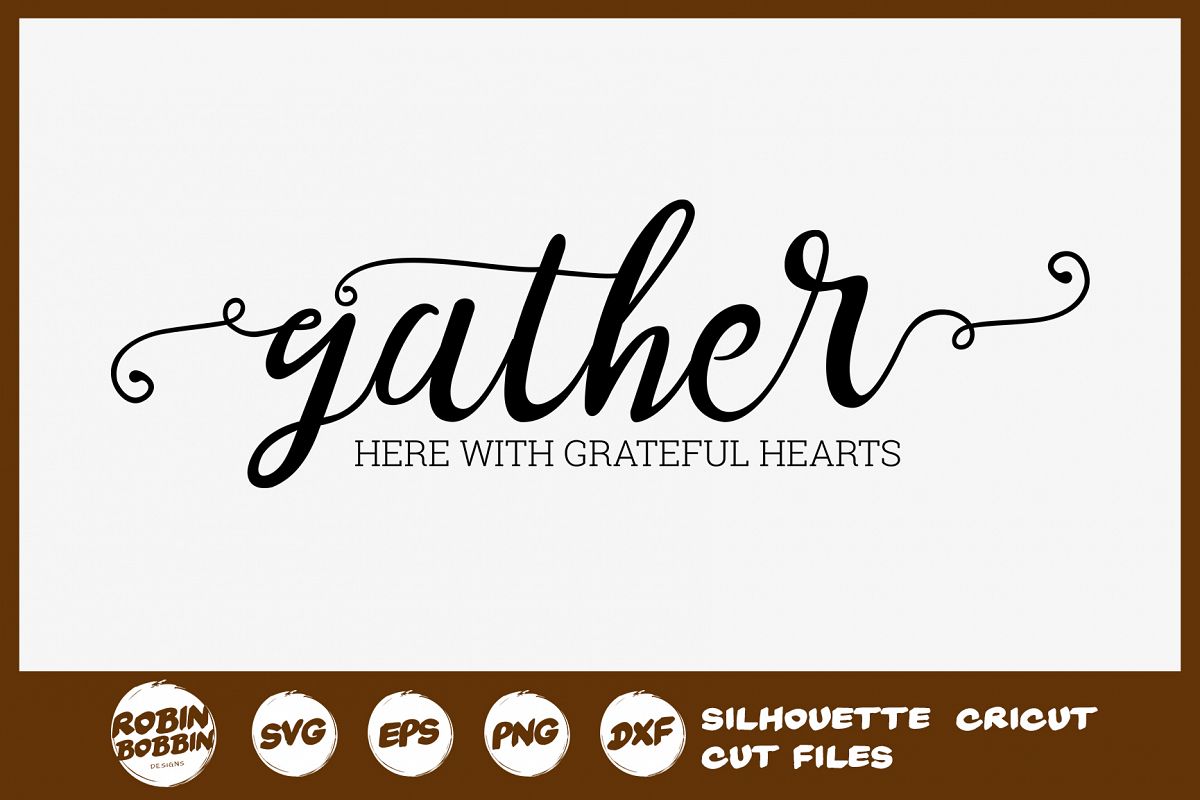 Gather SVG File - Fall Farmhouse SVG example image 1