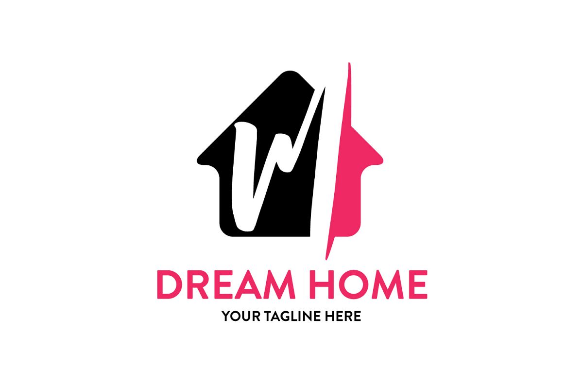 M letter house logo example image 1