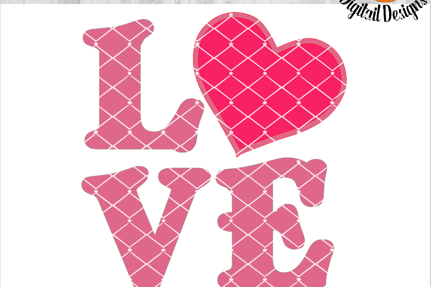 Valentine SVG - Valentine Cut File - Vinyl Appliqué Design SVG - DXF - PNG - EPS - Valentine Sign SVG - Love Sign - Love SVG - example image 1