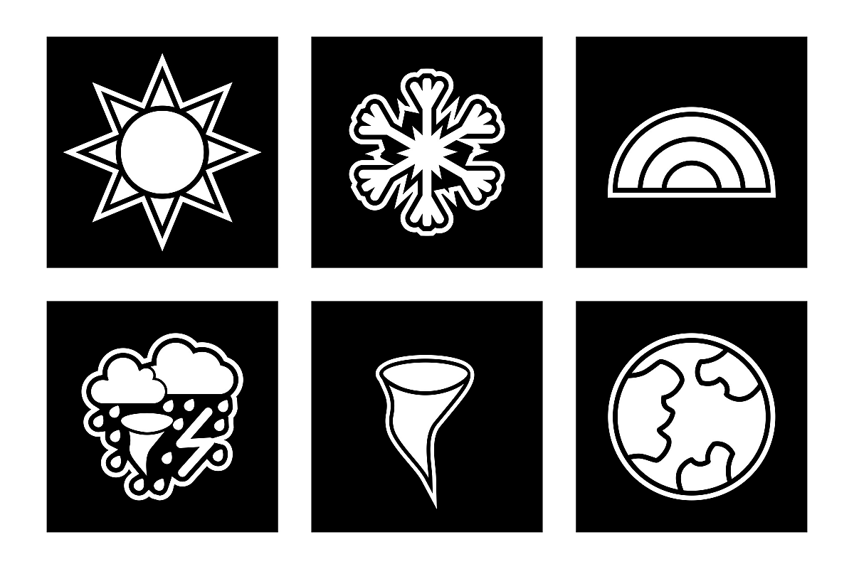 Set Of Weather And Season Icons example image 1