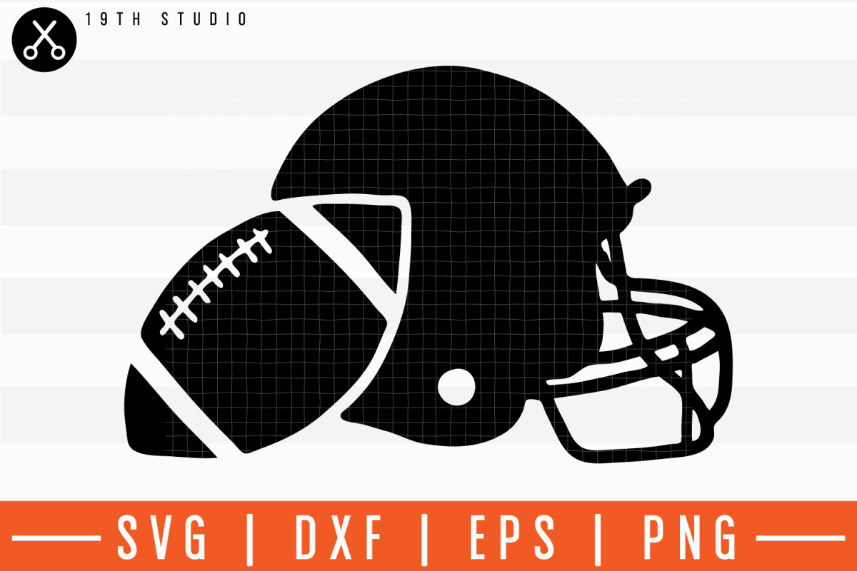 Graphic Football And Helmet SVG | M11F2