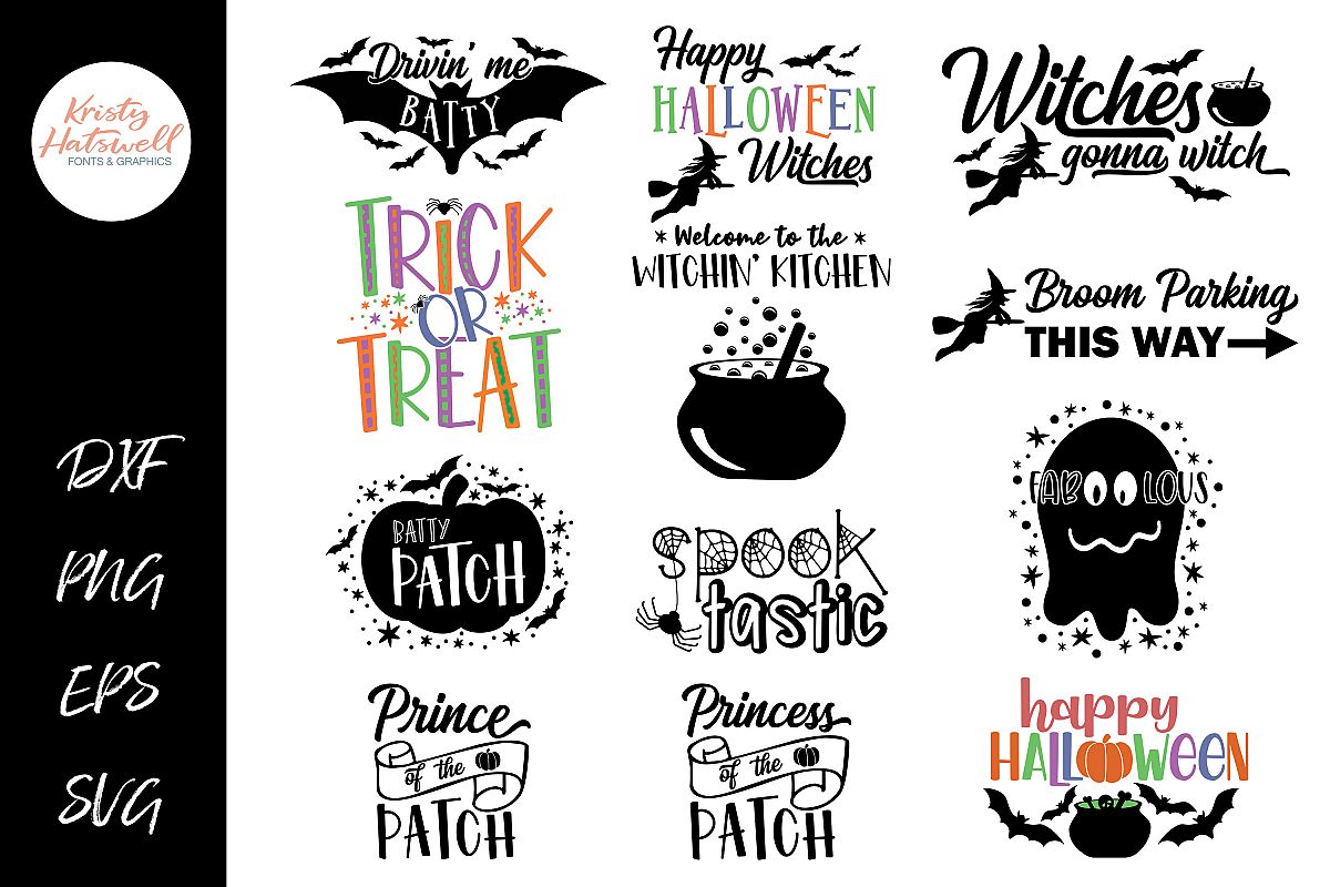 Halloween Bundle SVG DXF EPS PNG example image 1