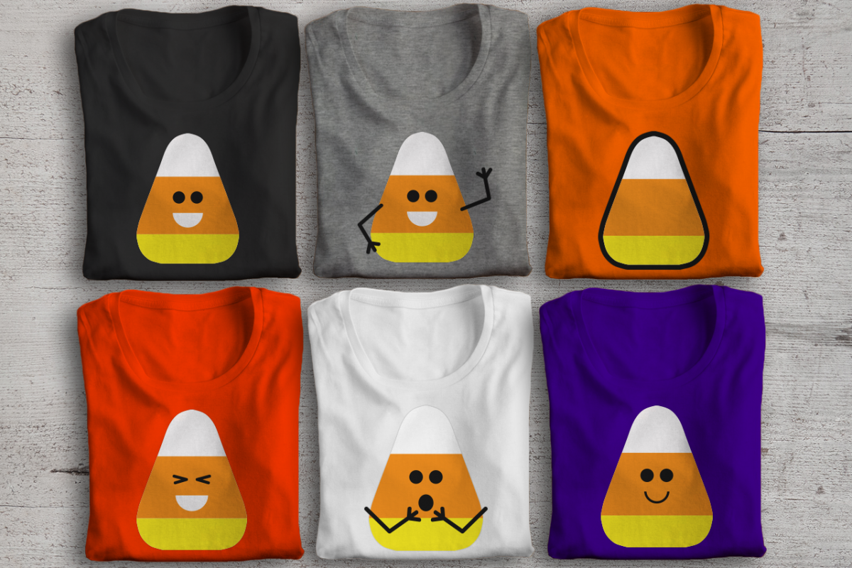 Halloween Candy Corn SVG File Cutting Template Set example image 1