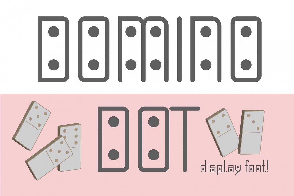 Domino-dot monospace san serif font duo example image 1
