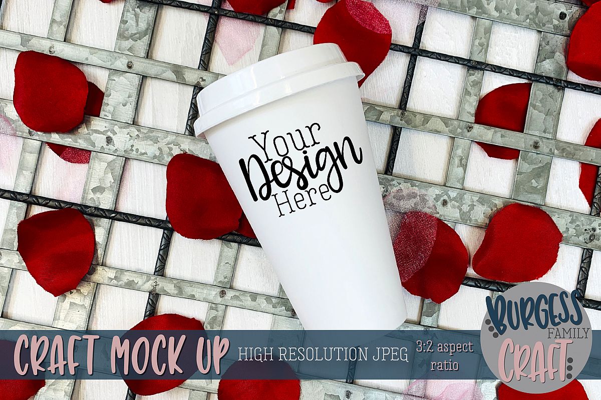 Valentine travel mug Craft mock up example image 1