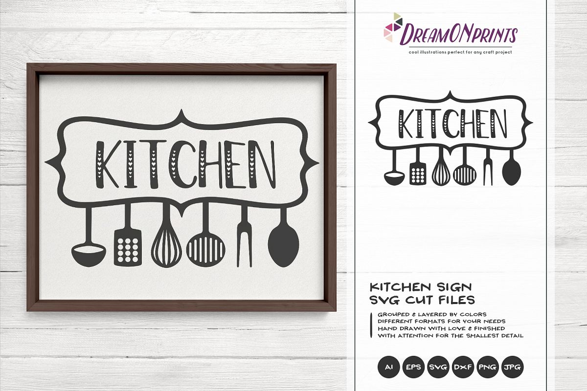Kitchen Sign SVG Cut Files