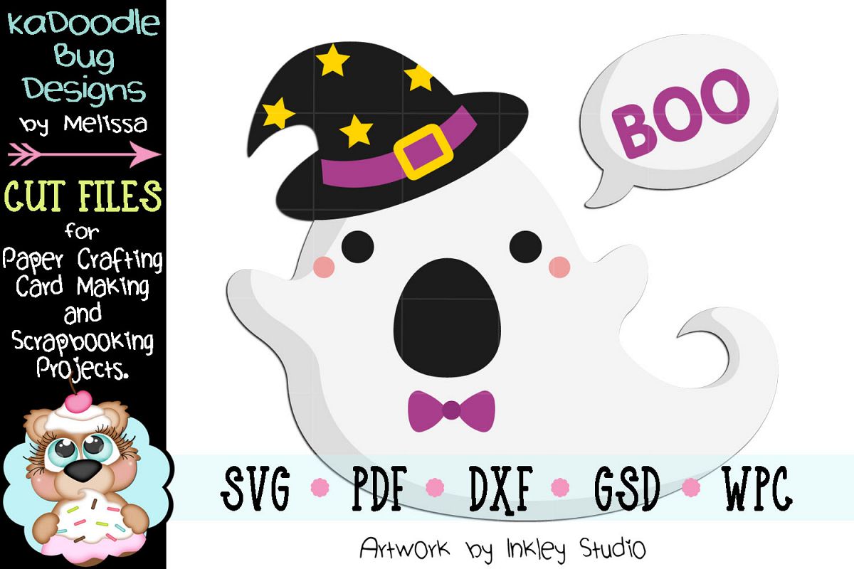 Boo Witch Ghost Cut File - SVG PDF DXF GSD WPC example image 1