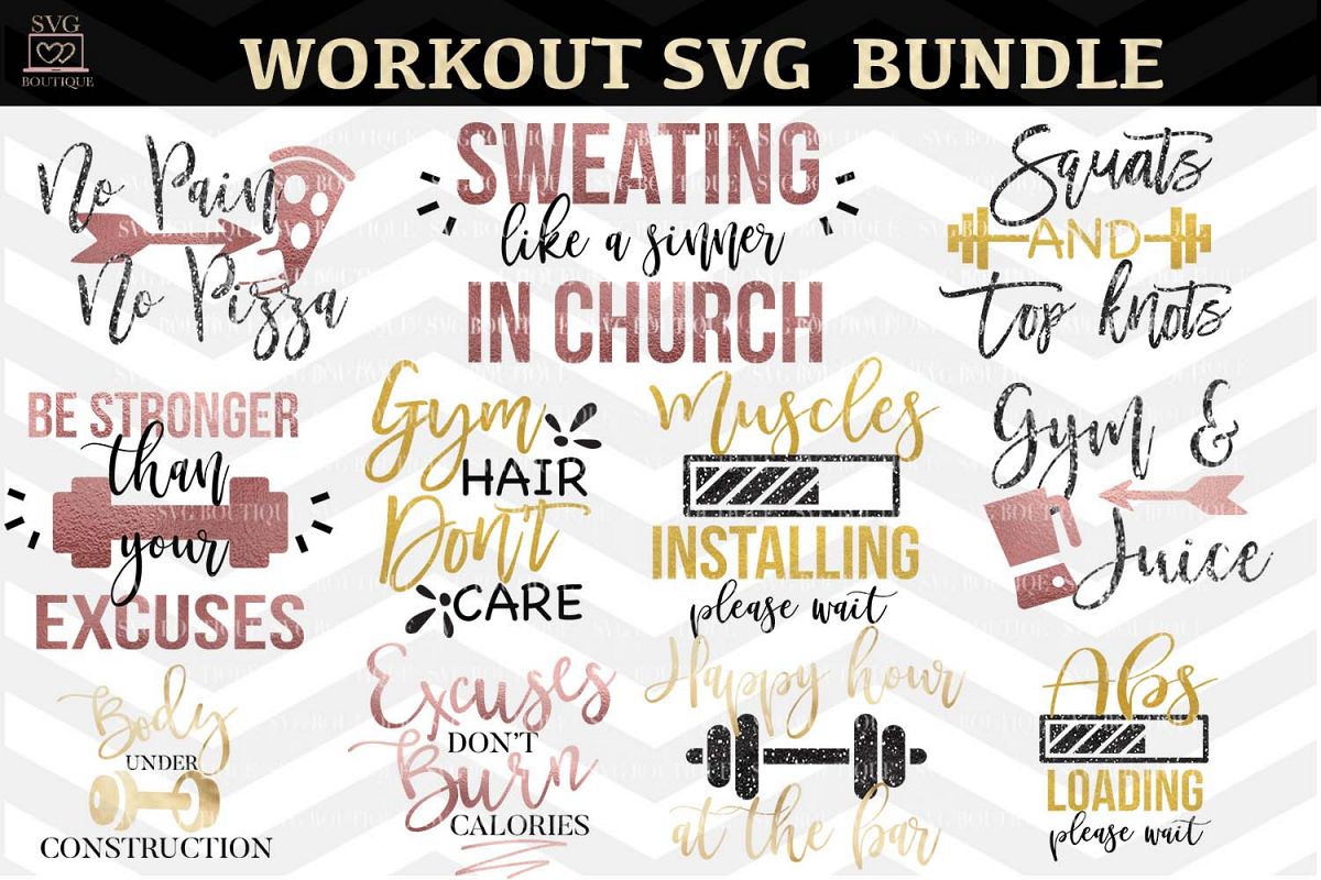 Download Workout And Fitness Design Bundle Svg Png Dfx Cutting Files