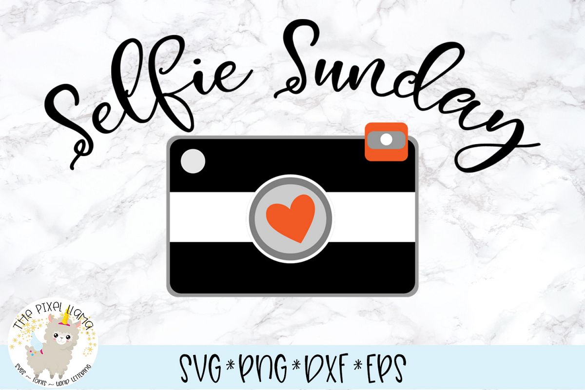 Selfie Sunday Photography SVG Cut File example image 1