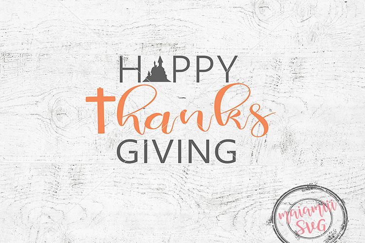 Happy Thanksgiving Svg / Give Thanks Svg / Thanksgiving Svg example image 1