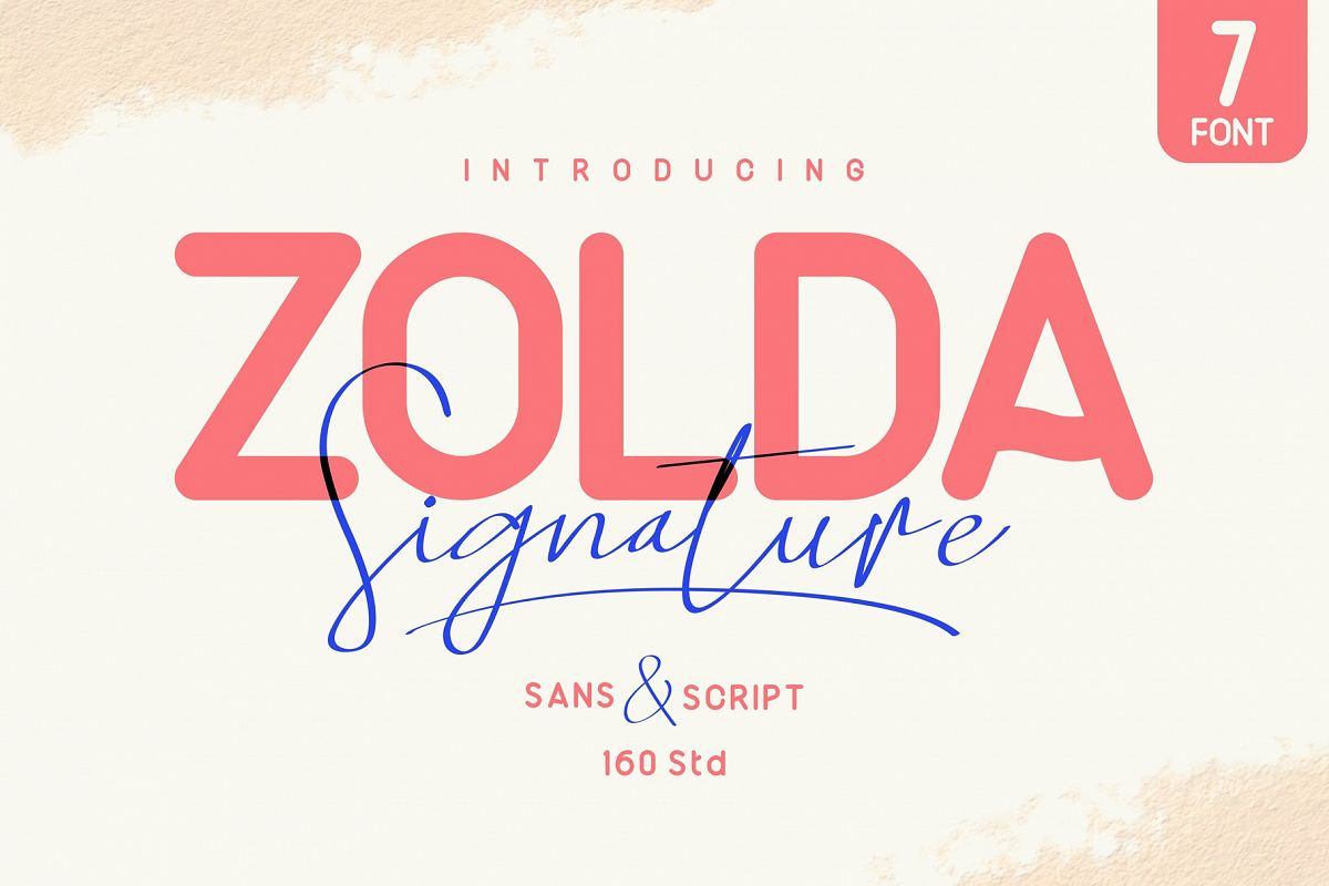 Zolda Signature Font Family | 7 FONTS example image 1