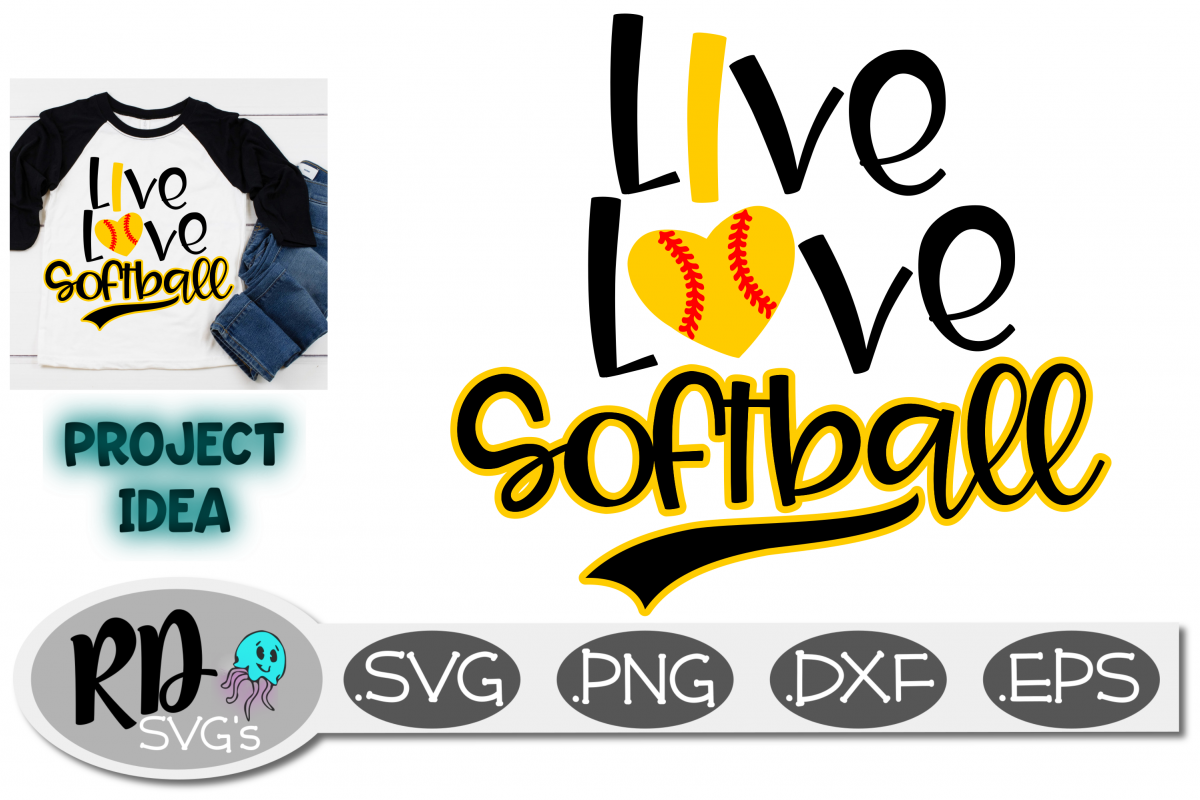 Download Softball Baseball SVG - Live Love Softball, a cut file (221285) | SVGs | Design Bundles
