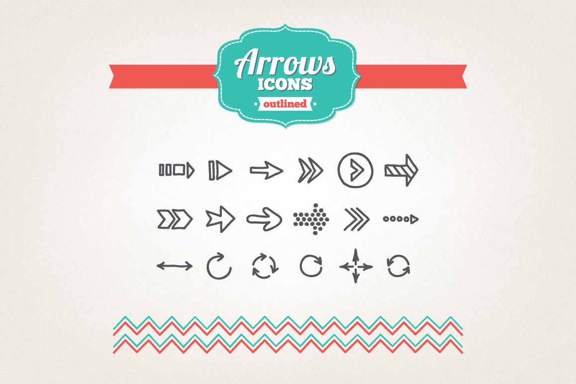 Hand Drawn Arrows Icons example image 1