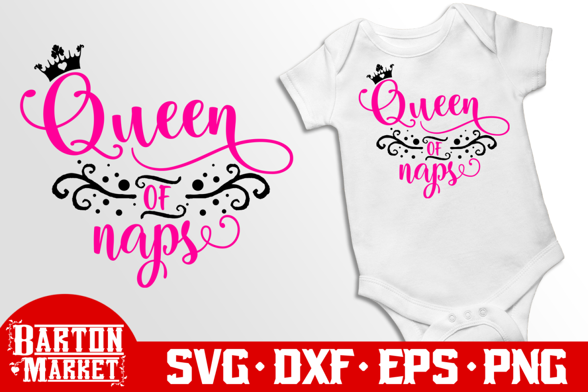 Queen of Naps SVG DXF EPS PNG example image 1