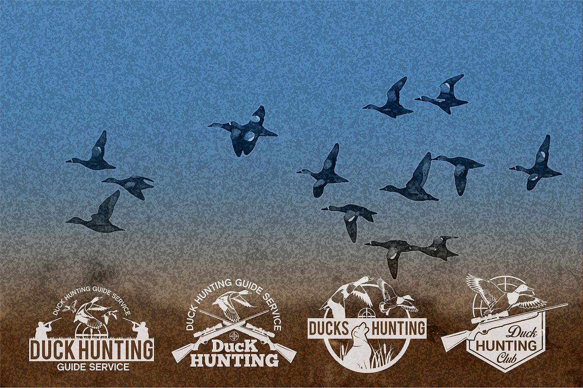 DUCK HUNTING Badges and Logo example image 1