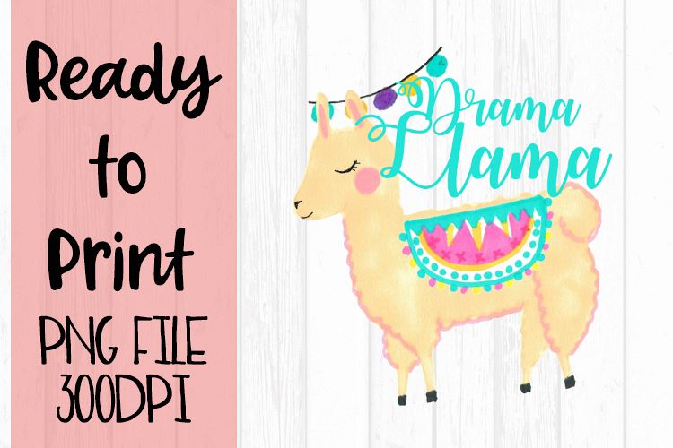 Drama Llama Ready to Print example image 1