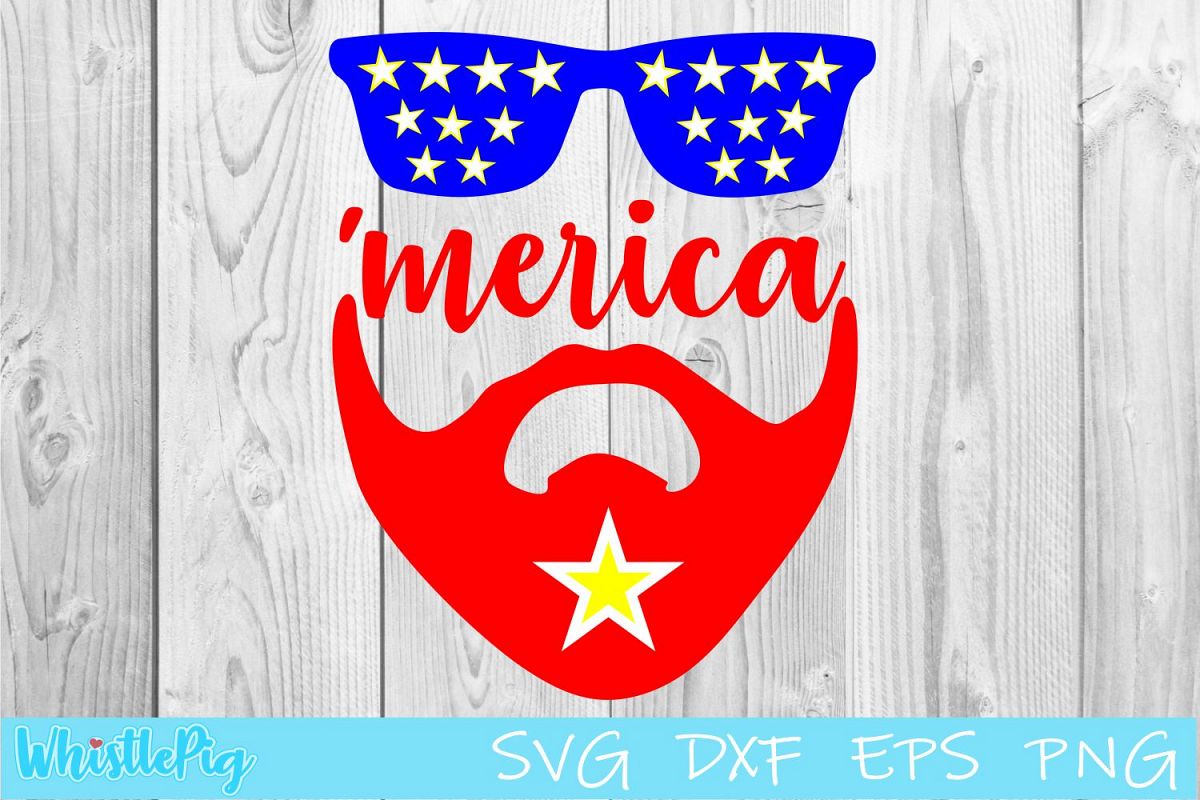 Merica SVG DXF EPS America Svg USA Flag SVG USA SVG example image 1
