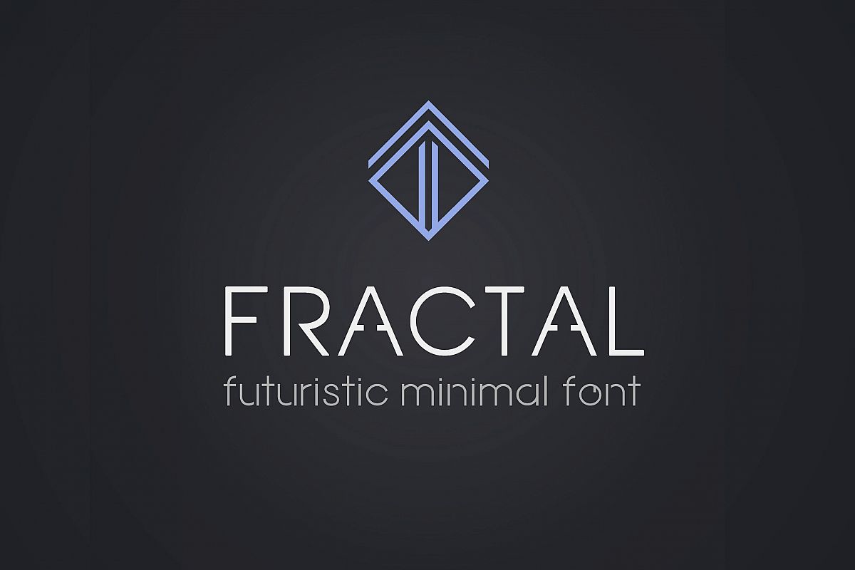 Fractal - futuristic minimal font example image 1