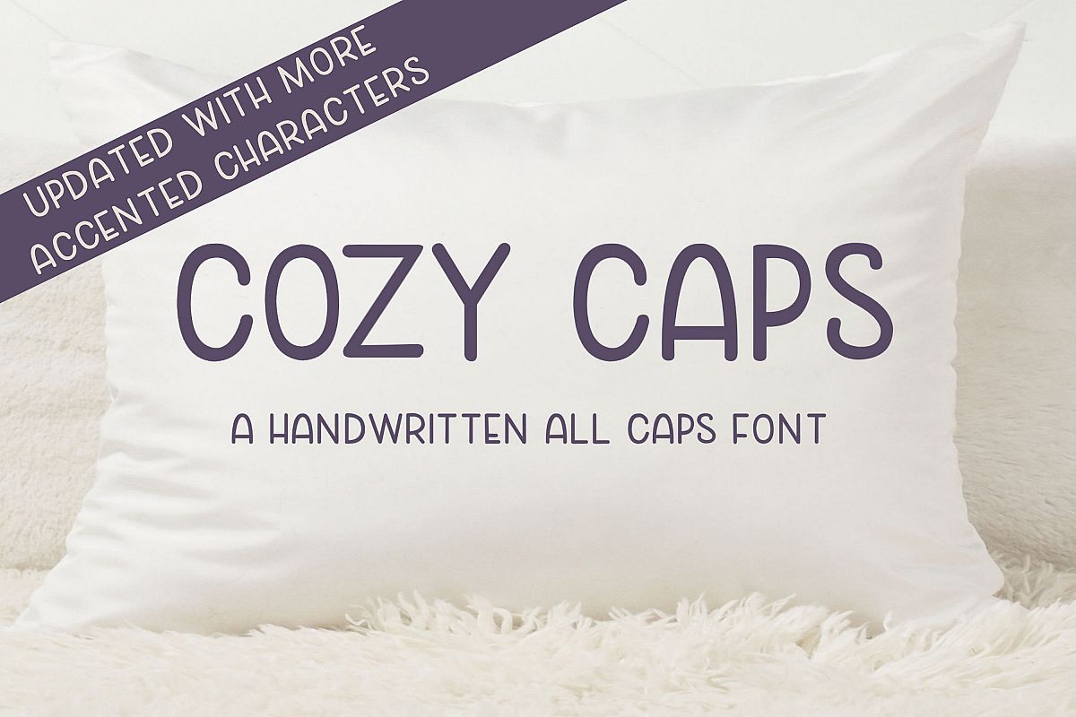 Cozy Caps - A handwritten all caps font example image 1