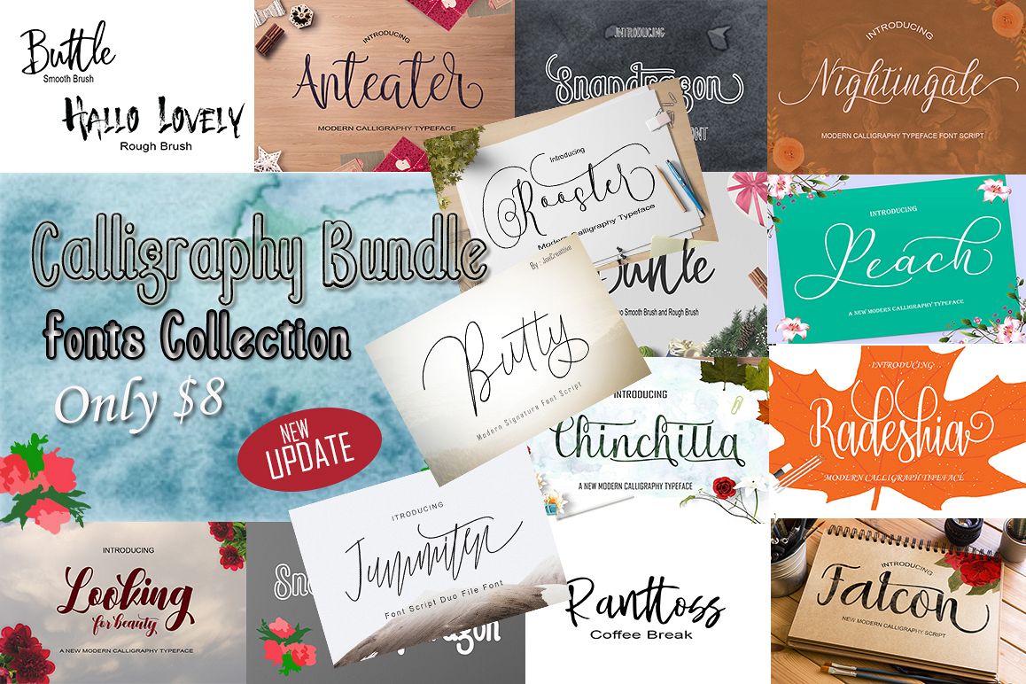 Calligraphy Font Bundles example image 1