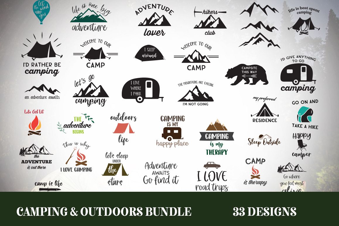 Camping SVG Bundle | SVG, EPS, PNG, JPG example image 1