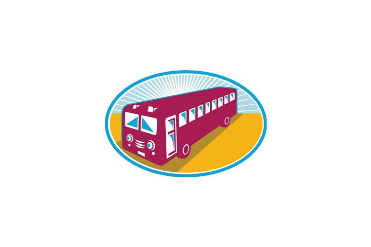 vintage coach bus shuttle retro example image 1