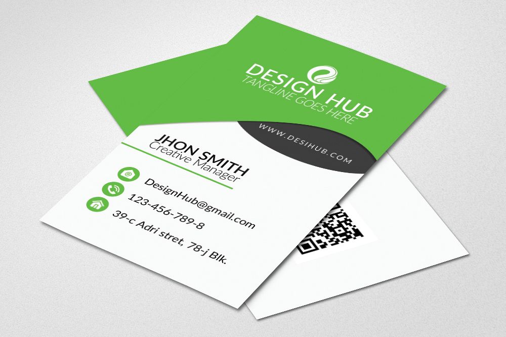 Vertical Business Card Template example image 1