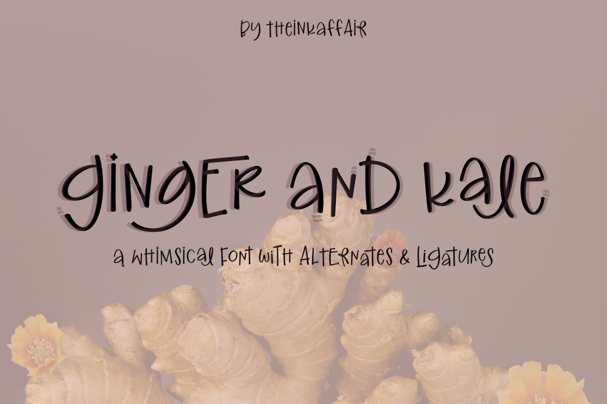 Ginger and Kale - a fun whimsical font example image 1