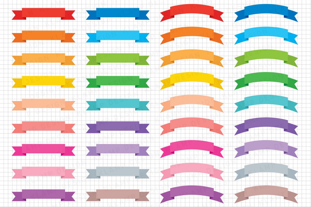 Ribbon Banner graphics and illustrations example image 1