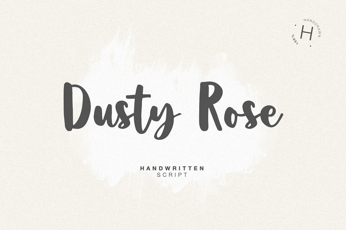 DUSTY ROSE SCRIPT example image 1