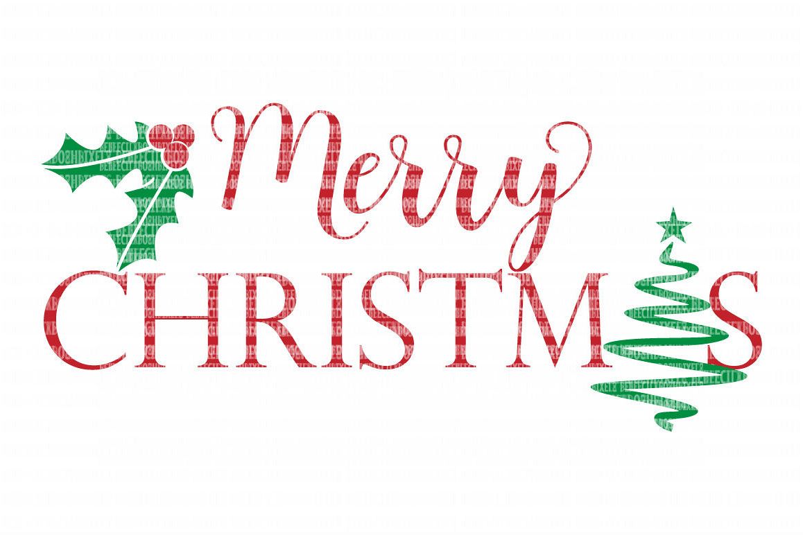 Download Merry Christmas Tree Holly SVG Files Cut Files Heat ...