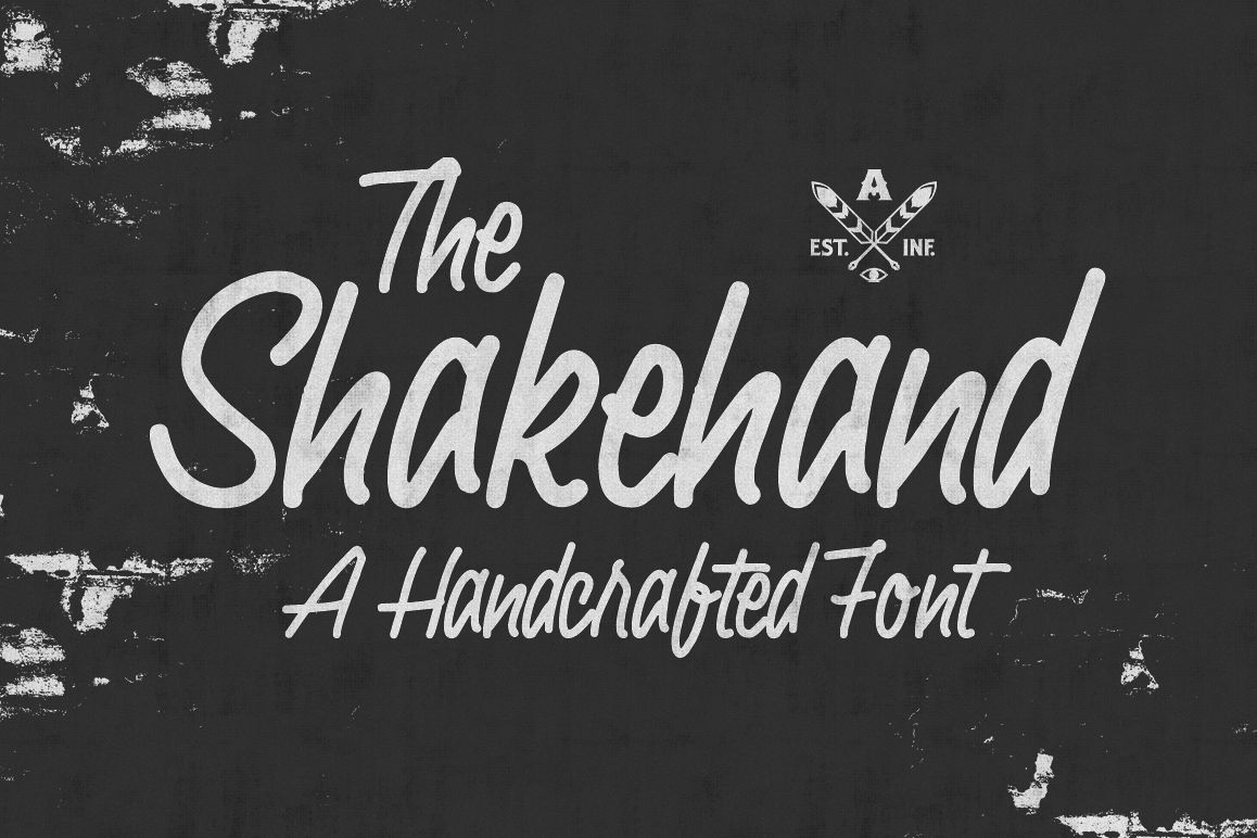 Shakehand typeface example image 1