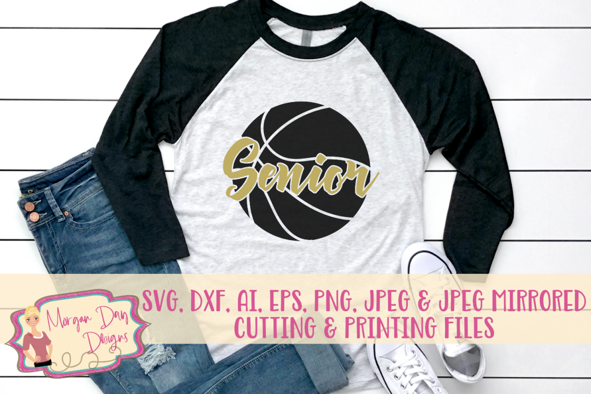 Basketball Senior SVG, DXF, AI, EPS, PNG, JPEG example image 1