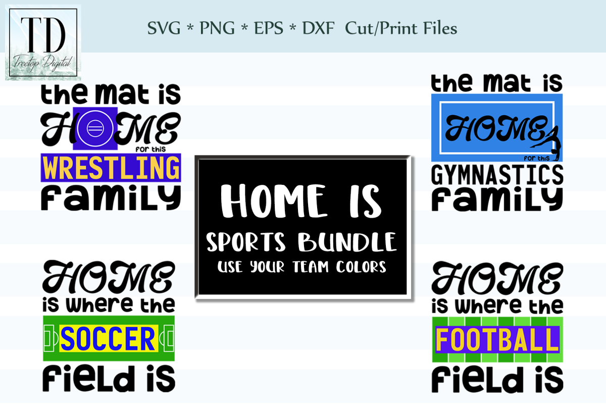 Home Is - Sports Bundle, SVG, Sublimation, Printables example image 1