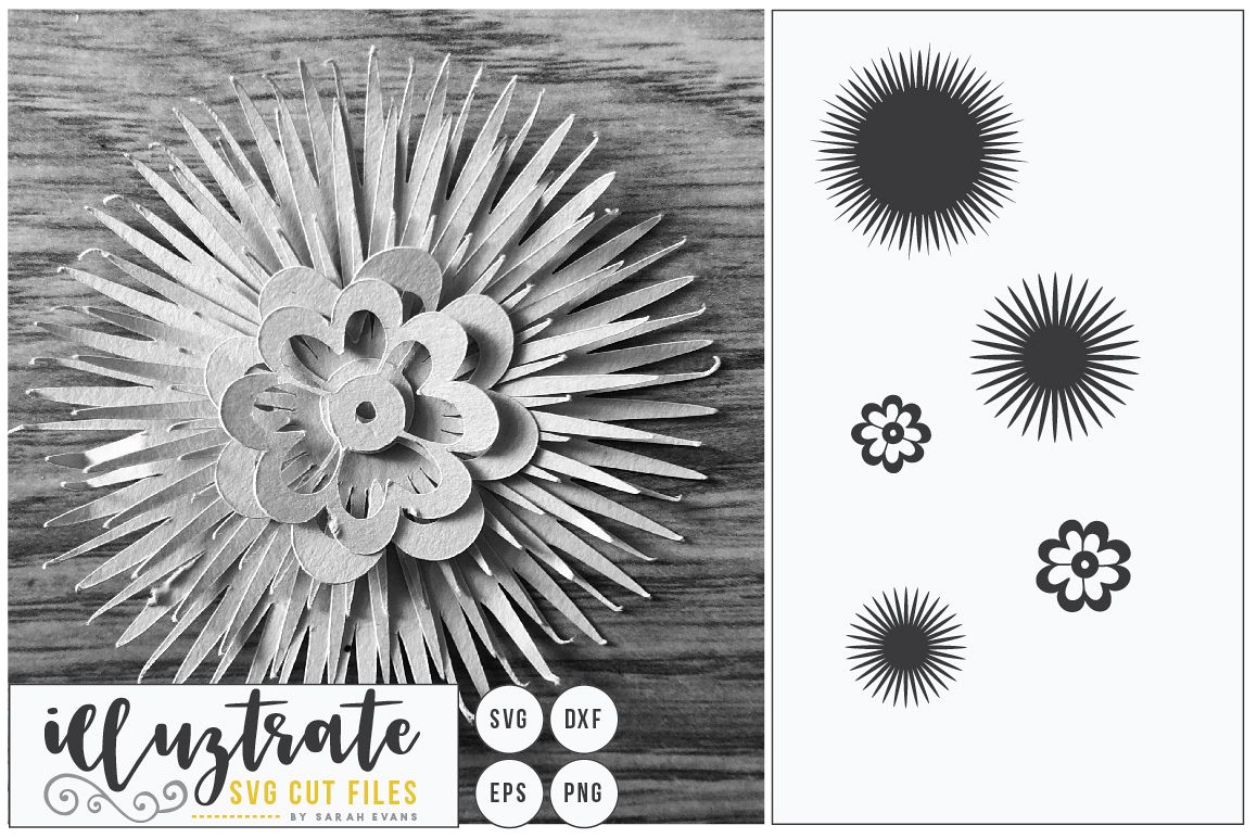 Layered Flower SVG Cut File, Paper Cutting, Paper Cut Flower example image 1