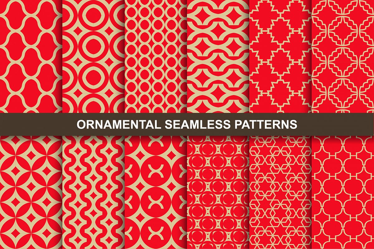 Luxury ornamental seamless patterns. example image 1