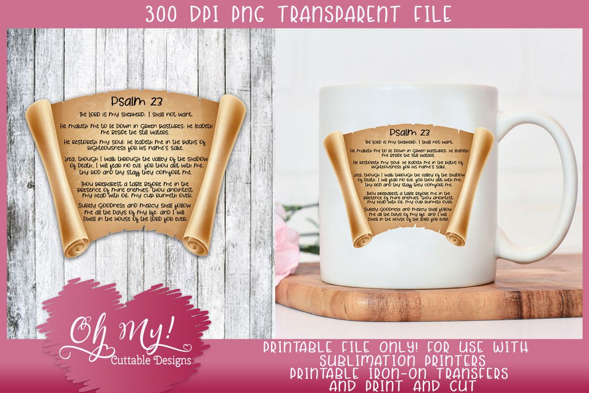 Spiritual Psalm 23 PNG PrintCut Sublimation Printable photograph relating to Printable 23rd Psalm named Spiritual Psalm 23 PNG PrintCut Sublimation Printable