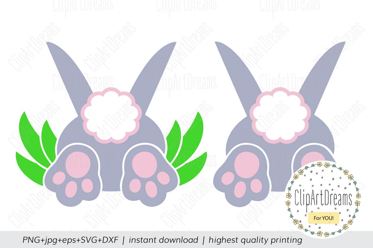 Download Bunny Bum SVG, Easter Rabbit tail craft cut files (511125 ...