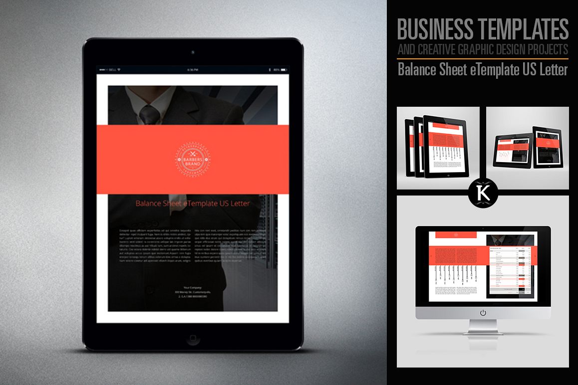 Balance Sheet eTemplate US Letter example image 1
