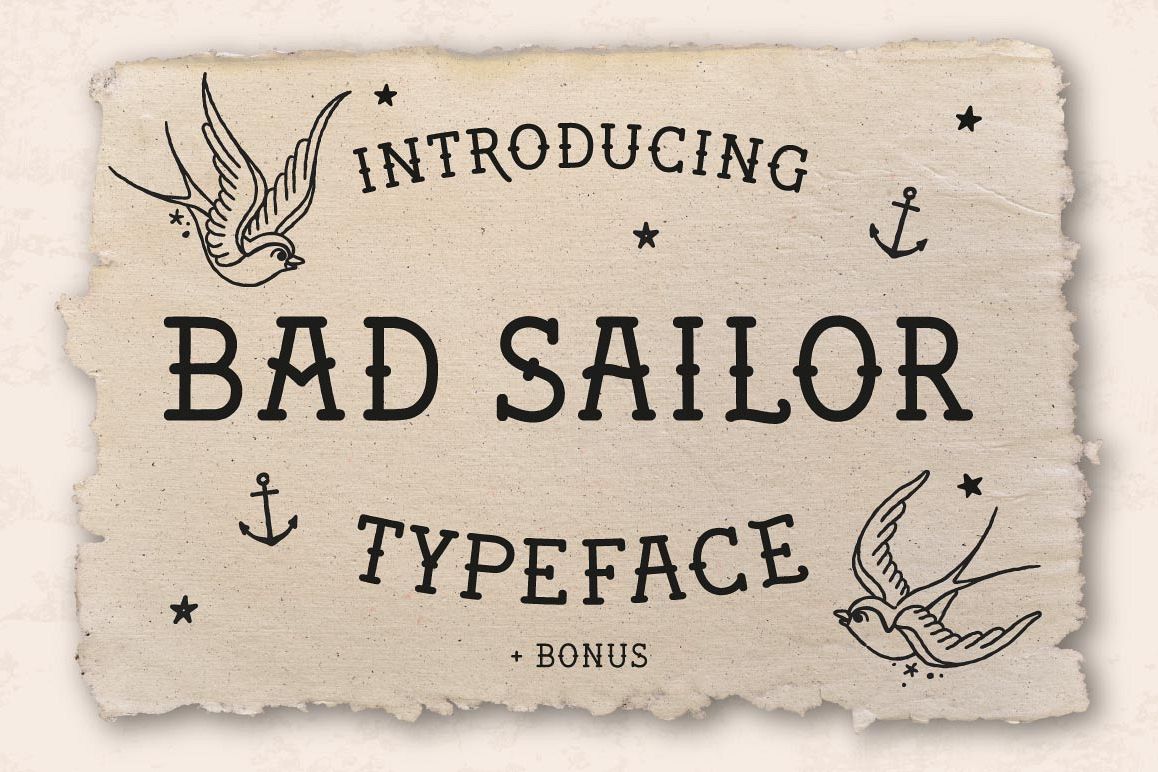 Free Bad Sailor Typeface Script Fonts