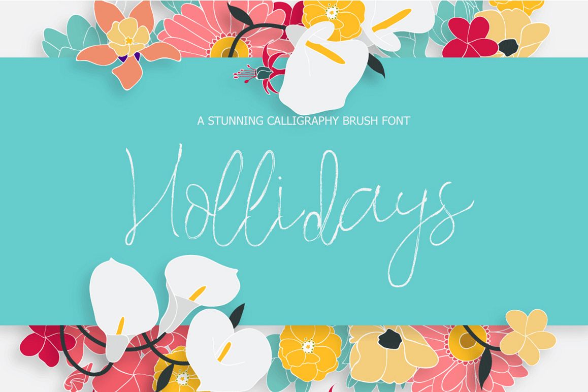 Hollidays Calligraphy Brush Font example image 1
